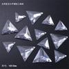 Taladro triangular de 16 x 16 mm con tres agujeros y base plana para coser a mano, acrílico, venta al por mayor, para vestido de novia, accesorios de material de bricolaje