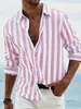 Camisa Estampada Abstrata com Arte Degradê Nova 2024 Para o Dia a Dia Primavera Verão Camisa de Manga Longa Dobrável