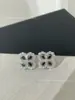 Collar Lily Clover de Harry Winston para Mujer, Trébol de Cuatro Hojas Full Diamante Versión de Alta Gama, Cadena para Clavícula V-Oro de Lujo Ligero