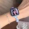 Pulseira de Telefone Elástica Colorida em Gradiente com Argola Única Compatível com Apple Watch iWatch 12ª Geração 11/10 Ultrase