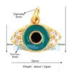L45 Accesorios para joyería DIY cobre puro chapado en oro plateado recubierto de oro estilo europeo y americano Ojo del Diablo colgante multicolor