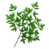 Planta artificial de nandina de folhas grandes, planta verde em vaso para decoração de hotel, vitrine, planta verde artificial de nandina para interior