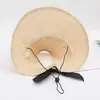 Sombrero de Sol de Verano con Lazo, Sombrero de Sol de Ala Ancha para Exteriores, Sombrilla de Playa con Protección Solar, Sombrero de Paja de Pescador para Mujer, Sombrero Plegable de Copa Abierta para Mujer