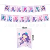 Fiesta de Cumpleaños Temática de Sirena de Dibujos Animados para Niños Plato de Papel con Escamas de Pez Taza de Papel Servilleta de Papel Mantel La Decoración de Bandera