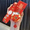 Llavero de Mascota Rojo Colgante para Bolsa de Año Nuevo Llavero de Pareja para Coche Día de Año Nuevo Pequeño Regalo Al por Mayor