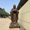 Gran Suministro Directo de Fábrica Serie de Aprendizaje Lección de Confucio Escultura del Banco Nacional Cobre Fundido Estatua de Laozi Confucio Estatua de Paisaje del Campus