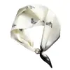 Collar de Perlas de Alta Gama Hebilla Magnética Bufanda Larga de Seda Protector de Cuello para Mujer Primavera y Otoño Bufanda Fina Versátil Bufanda Perezosa para el Cuello