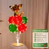 Decoración Navideña Luminosa Mesa Globos Flotantes Árbol de Navidad Tienda con Escaparate Flotante Atmósfera Festiva Arreglo de Escena de Disfraces