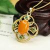 Colgante de Ámbar Natural Aiyu Collar de Pétalos de Cera de Abeja Vieja Joyería Fábrica Venta al por Mayor Dropshipping S4022805