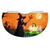 Capa Morada de Halloween Hecha a Medida de Fábrica con Diseños Impresos de Calabaza y Fantasma, Capa Infantil con Tela de Araña para Atar