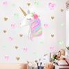 Hongyan nueva dulce ins Chica Unicornio corazón dormitorio dormitorio decoración de mesita de noche tienda de té con leche restaurante pared de fondo