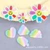 Pasador Cabeza Sonriente Adorno para el Cabello Material Nube Accesorios para el Cabello de Bebé Amor Hecho a Mano Girasol DIY Infantil Parche para Zapato Croc