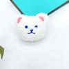 Broche de Peluche con Cabeza de Oso de Dibujos Animados Lindo Accesorios Llavero DIY Colgante para Mochila Accesorios para Ropa y Sombreros de Oso Materiales