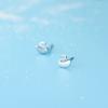 Versión Coreana Aguja de Plata S925 Aretes Simples de Tuerca para Mujer, Aretes Versátiles de Cisne de Lujo Ligero de Moda Retro, Aretes Dulces para Estudiante de Moda