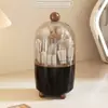 Caja de almacenamiento para brochas de maquillaje giratoria de escritorio para cosméticos, almacenamiento de labiales, tubo de almacenamiento a prueba de polvo, cubo de almacenamiento para tocador