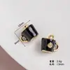 [Serie de Café de Desayuno Parisino] Colgante de Croissant de Grano de Café DIY Goteando Aceite Colgante Accesorios para Joyería DIY