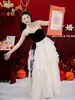 Vestido de Noche Negro sin Tirantes de Alta Gama Lujo Ligero Nicho Vestido de Anfitrión Ceremonia para Adultos Sofisticado Estilo Hepburn Adelgazante