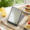 Espejo Mini Plegable Cuadrado Personalizable, Espejo de Escritorio para Niñas, Espejo de Maquillaje Portátil, Espejo Pequeño Portátil