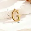 Colgantes de Letras Espejo de Acero Inoxidable Disponibles A-Z, Color Dorado 18K, 26 Accesorios de Letras Colgantes para Joyería DIY