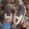 Botas de nieve de suela gruesa de invierno transfronterizas para mujer, forradas con vellón, gruesas, Mao Mao, cálidas, de talla grande, con bolsa de costura transfronteriza, zapatos de algodón para mujer