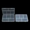 Caja de plástico transparente con 5 compartimentos, caja de almacenamiento para cuentas, caja para componentes electrónicos, caja para clasificar y organizar joyas y accesorios
