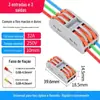 Conector de fio elétrico multi-função de duas posições com terminal rápido PCT SPL-12345 4 quadrados dois em dois