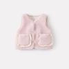 Conjunto de Casaco de Pelo Novo para Bebês Outono/Inverno 2025 para Meninas, Cardigã com Forro de Fleece, Leggings e Calças Flare Conjunto de Três Peças