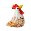 Decoración de Artesanía de Cristal para Escritorio Sala de Estar Zodiaco Pollo Colorido Decoración de Animales Lugar Turístico Pequeño Regalo