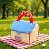 Bolsa Linda de Gama Alta para Mujer, Neceser con Forma de Casa de Gran Capacidad, Bolso de Mano Portátil para Viaje, Bolsa de Almacenamiento para Cosméticos