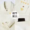2025 Nueva Chaqueta Vaquera Casual Bordada Luminosa Fina de Otoño e Invierno Chaqueta de Trabajo para Hombre Top de Mezclilla de Moda para Hombre