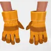 Guantes de Piel de Vaca de Dos Capas, Aislantes al Calor, Anti-quemaduras, Anti-abrasión, Anti-perforación, Protección Laboral para Soldador, Resistentes a Altas Temperaturas, Especial Anti-quemaduras para Soldadura