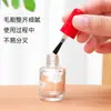 Botella de Pegamento Rellenable de 5 ml para Pintura de Retoques, Botella Pequeña de Vidrio, Botella de Esmalte de Uñas de 10 ml con Pincel, Capacidad Pequeña