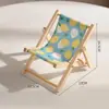 Casa de Muñecas Casa de Muñecas Modelo Silla de Playa de Madera Mini Muebles Silla Lounge de Exterior Accesorios de Escena en Miniatura