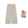 Pantalones de Invierno 2025 para Niñas Amybaby Nuevos Versátiles Casuales de Felpa Engrosados Sueltos de Pierna Ancha Pantalones Largos