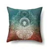 Funda de almohada de poliéster estilo folk bohemio nórdico decoración de coche impresión para el hogar funda de almohada de noche QTH23