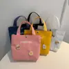 Bolsa Pequena de Lona Personalizada para Mulheres, Bolsa de Almoço Fofa, Sacola de Compras, Nova Bolsa de Mão da Moda, Doce Bolsa para Celular para Mulheres