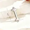 Pingentes de Letra Espelhados em Aço Inoxidável A-Z em Estoque, Cor Dourada 18K, Acessórios de 26 Letras Pingentes para Joias DIY