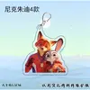 Llavero de Acrílico Laminado Doble Cara Nick Judy Colgante Mismo Estilo Zootopia