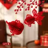 Suministros de Decoración de Año Nuevo 2027 Linternas de Calabaza de Panal Estilo Chino con el Carácter 'Primavera' para el Año de la Cabra, Decoraciones de Festival de Primavera para Sala de Estar y Adornos Colgantes