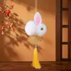 Festival de Mediados de Otoño Colgante de Peluche de Conejo Regalo Borla Campana Adorno Nuevo Estilo Chino Encanto para Bolso Hanfu Decoración de Coche Lindo Conejo de Jade