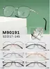 Armazón de Metal Retro Liso Anti-Luz Azul para Gafas para Hombres y Mujeres, Armazón Cuadrado de Negocios, Armazón de Gafas Estilo Coreano Sin Graduación