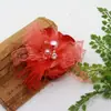 0375 direto da fábrica lindo tecido coreano feminino com fita de pérola adorno de cabeça cor completo corsage chapéu sapatos
