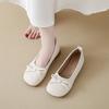 Sapatos de Salto Prata para Mulheres, Sapatos Fashion com Laço para Mães, Novo Estilo Primavera e Verão Salto Grosso Solado Macio Confortáveis Sapatos Mary Jane