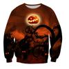Suéter Divertido de Halloween com Elementos de Desenho Animado para Homens e Mulheres, Suéter de Feriado, Blusa com Estampa 3D Atmosférica para Crianças