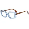 Novos Óculos Quadrados da Moda Transfronteiriços Estilo Europeu e Americano Versáteis Lentes Transparentes Aparência Natural Óculos para Emagrecer o Rosto para Miopia