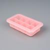 Novo Molde de Cubo de Gelo de Silicone Transfronteiriço 8 Grelhas Cubo de Gelo com Caixa de Armazenamento Caixa de Cubo de Gelo de Silicone Doméstico com Tampa
