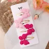 Nuevo Juego de Pasadores de Pelo con Lazo de Doble Capa de Amazon Perla Hechos a Mano Tela Pasador para el Cabello Infantil Accesorios para la Cabeza de Bebé