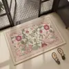 Gabinete de Banheiro Estilo Americano Porta de Terra de Diatomáceas Tapete Absorvente para Porta de Entrada Secagem Rápida Antiderrapante Tapete de Piso Tapete para Entrada de Banheiro
