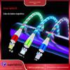 A nova linha de dados do streamer magnético três com linha de carregamento luminoso linha de dados três em um uma geração de cabelo