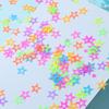 Lantejoulas Estrela Recortada Cor Fluorescente para Nail Art Saco de 2g Verão Super Quente Estrela de Cinco Pontas Recortada Joias de Unha com Lantejoulas